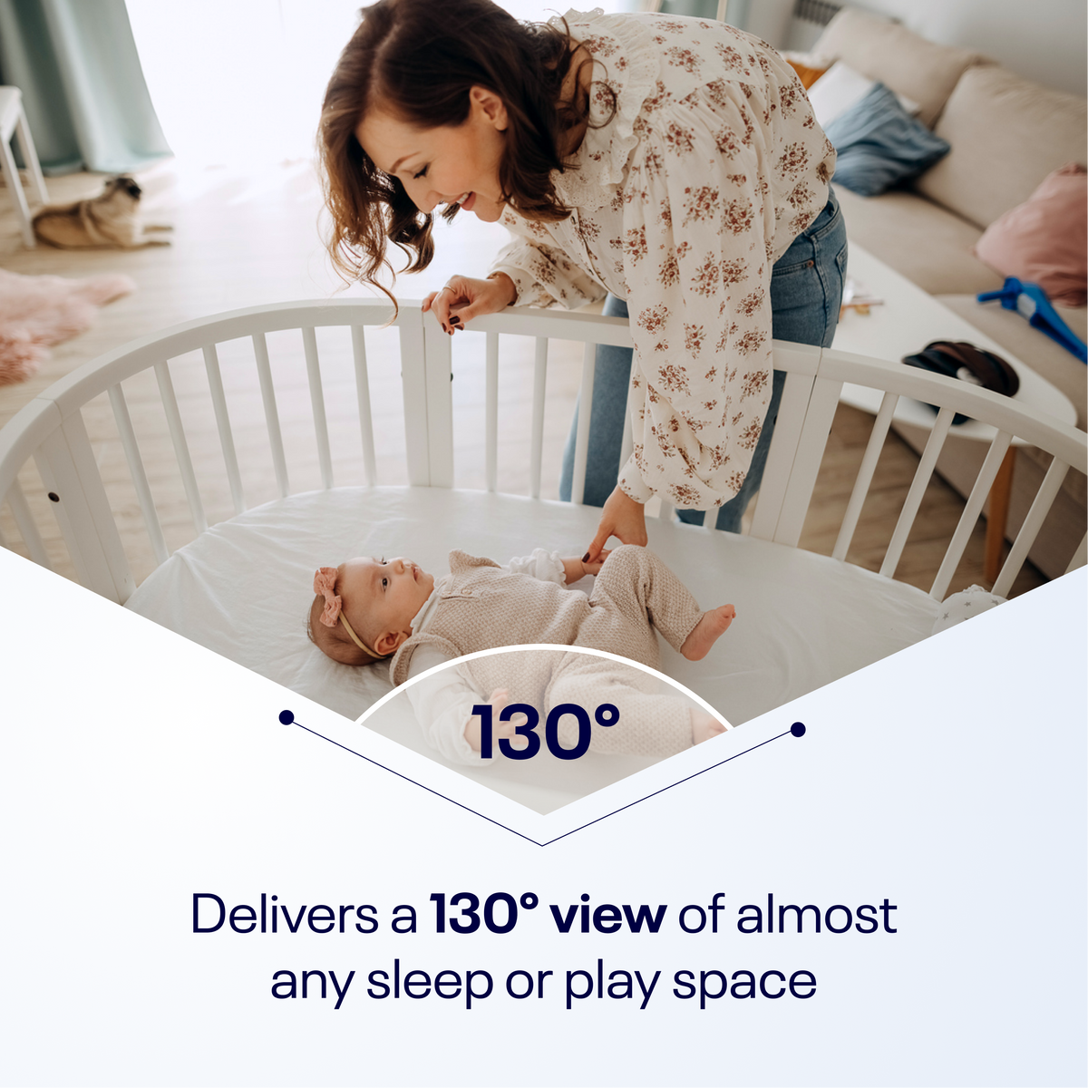nanit pro camera + flex stand delivers a 130-degree view of almost any sleep or play space #mount_flex stand